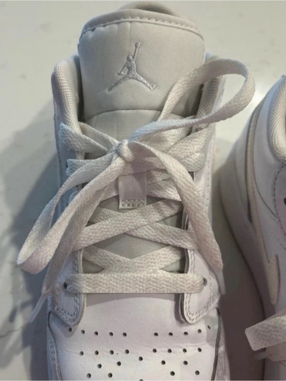 Jordan Kids White Low-Top Basketball Sneakers